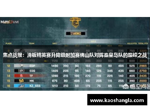 焦点战报：滑板精英赛升降级附加赛佛山队对阵秦皇岛队的巅峰之战